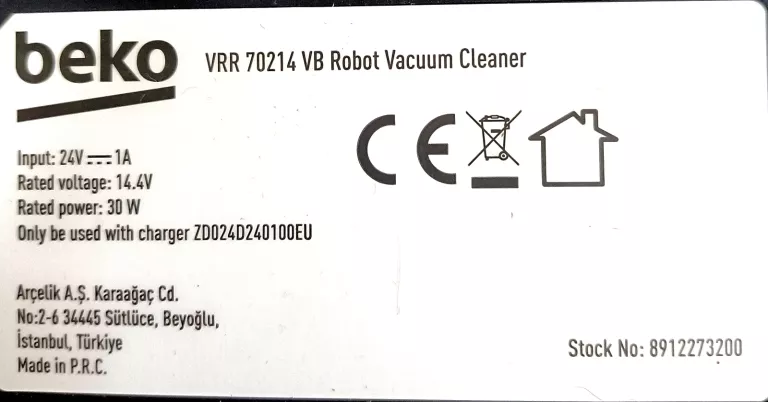 ROBOT SPRZĄTAJĄCY BEKO VRR70214VB KOMPLET