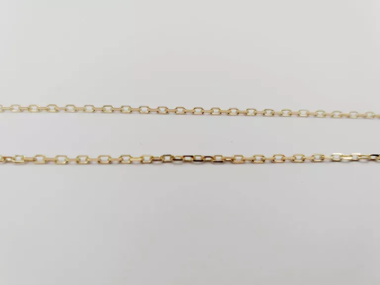 ZŁOTY NASZYJNIK RETRO AMETYST CYRKONIA 585+925 44CM 5,06G