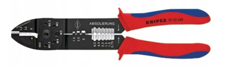 KNIPEX 9722240 SZCZYPCE DO ZAGNIATANIA Z WIELOKOMPONENTOWYMI NASADKAMI