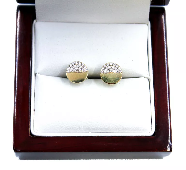 ZŁOTE KOLCZYKI Z CYRKONIAMI K30 1,65 G SZTYFT