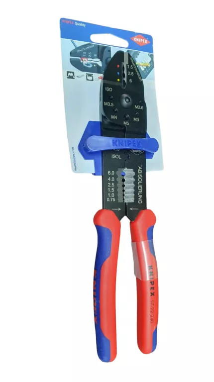 KNIPEX 9722240 SZCZYPCE DO ZAGNIATANIA Z WIELOKOMPONENTOWYMI NASADKAMI