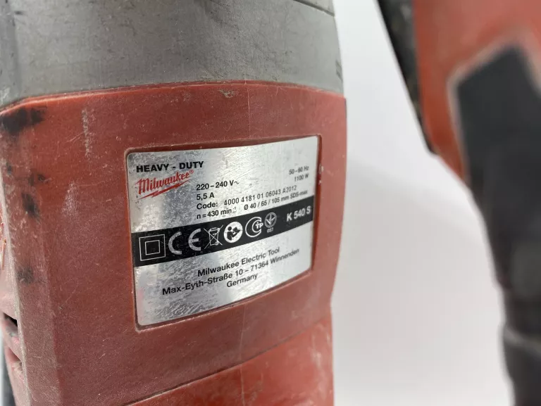 MŁOT MILWAUKEE K540S 1100W WIERCĄCO-KUJĄCY KLASA 5 KG SDS-MAX