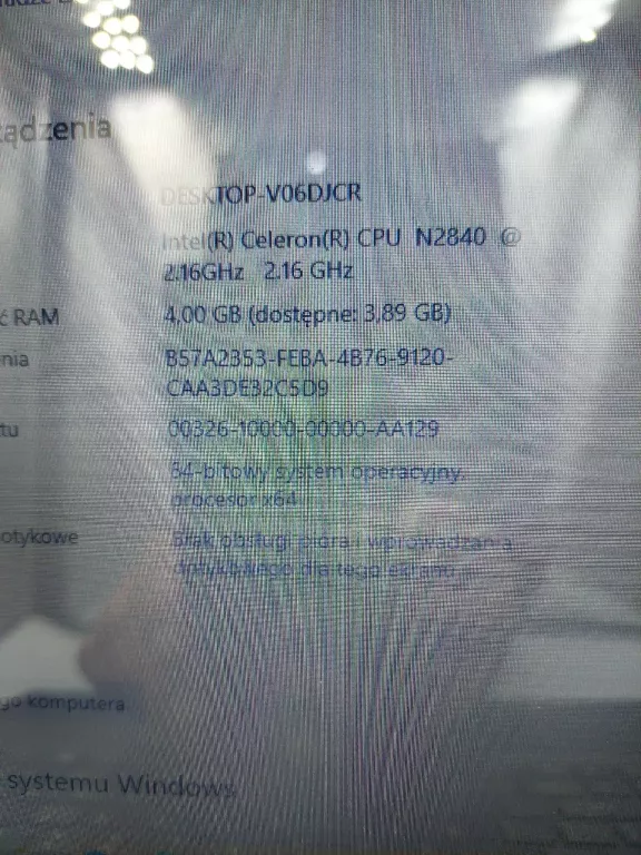LAPTOP LENOVO G50-30 DYSK 120GB, RAM 4GB, PROCESOR CELERON N2840