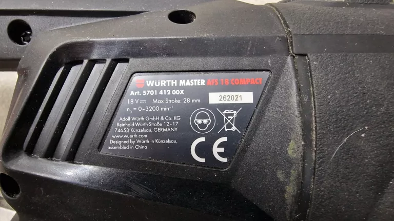 PIŁA SZABLASTA WURTH AFS 18 COMPACT 2XAKU OD LOMBARD TRZEBNICA