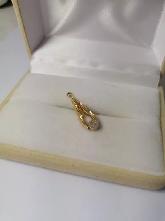 ZŁOTA ZAWIESZKA Z DIAMENTEM 1,11G/585 + CERTYFIKAT
