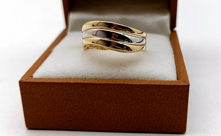 ATRAKCYJNY ZŁOTY PIERŚCIONEK ROZM 15 14K!!!!