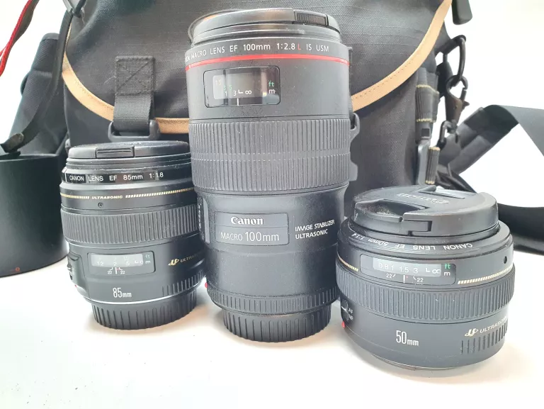 CANON 6D MARK II + 3 OBIEKTYWY CANON 50MM +CANON 100MM MACRO + CANON 85MM+