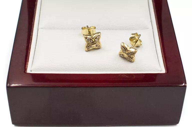 delikatne-zlote-kolczyki-z-cyrkoniami-8mm-14k-w122g-stan-11323-238058