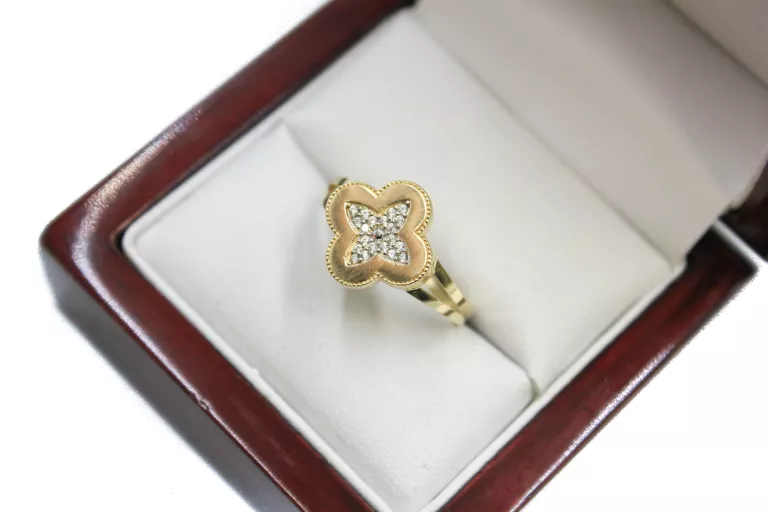 ZŁOTY PIERŚCIONEK VAN CLEEF P7 P585 W2,4G R22