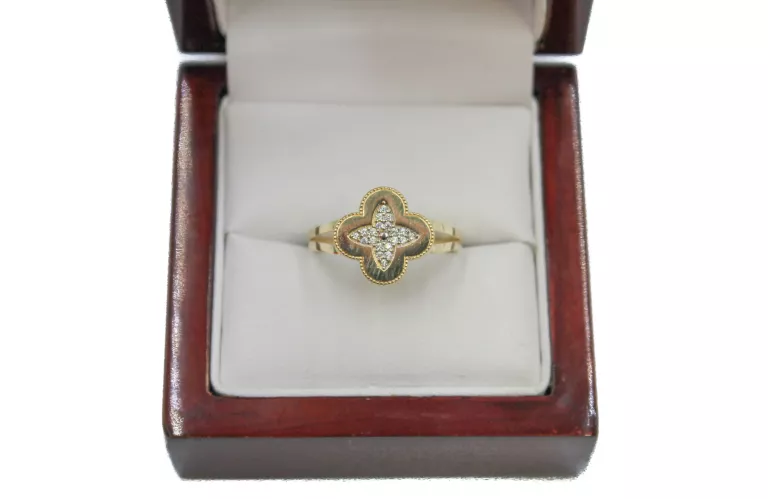 ZŁOTY PIERŚCIONEK VAN CLEEF P7 P585 W2,4G R22