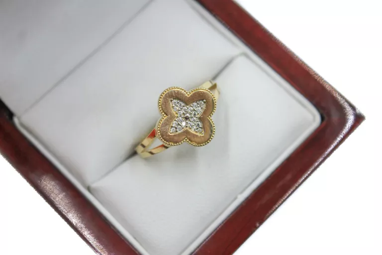 ZŁOTY PIERŚCIONEK VAN CLEEF P7 P585 W2,4G R22