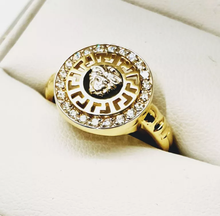 ZJAWISKOWY ZŁOTY PIERŚCIONEK VERSACE PR 585 3,57 G R 19