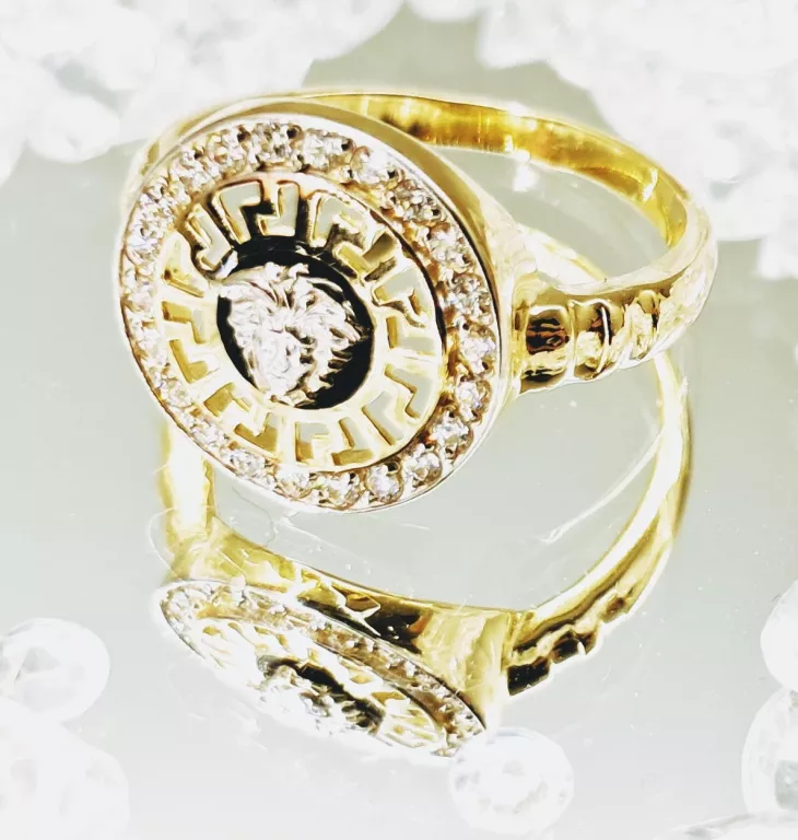 ZJAWISKOWY ZŁOTY PIERŚCIONEK VERSACE PR 585 3,57 G R 19
