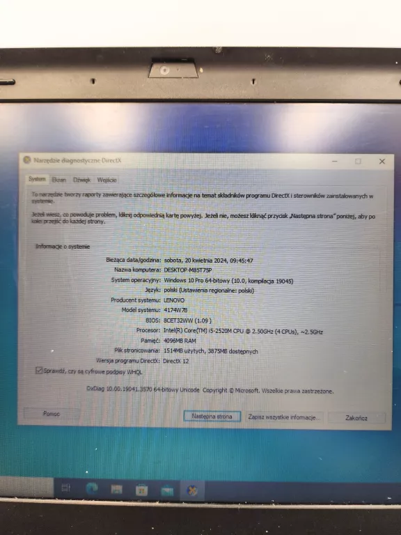 LAPTOP LENOVO THINKPAD T420S I5