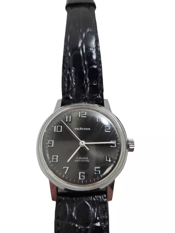 ZEGAREK MECHANICZNY MĘSKI PRATINA 17 RUBIS ANTICHOC VINTAGE 0446267