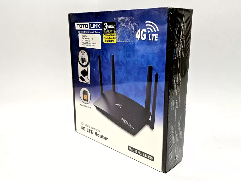 DOMOWY ROUTER RUTER MODEM 3G 4G LTE NA KARTĘ SIM TOTOLINK LR350 WIFI 4G LT