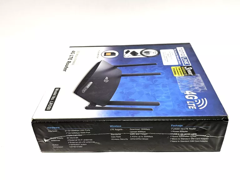 DOMOWY ROUTER RUTER MODEM 3G 4G LTE NA KARTĘ SIM TOTOLINK LR350 WIFI 4G LT