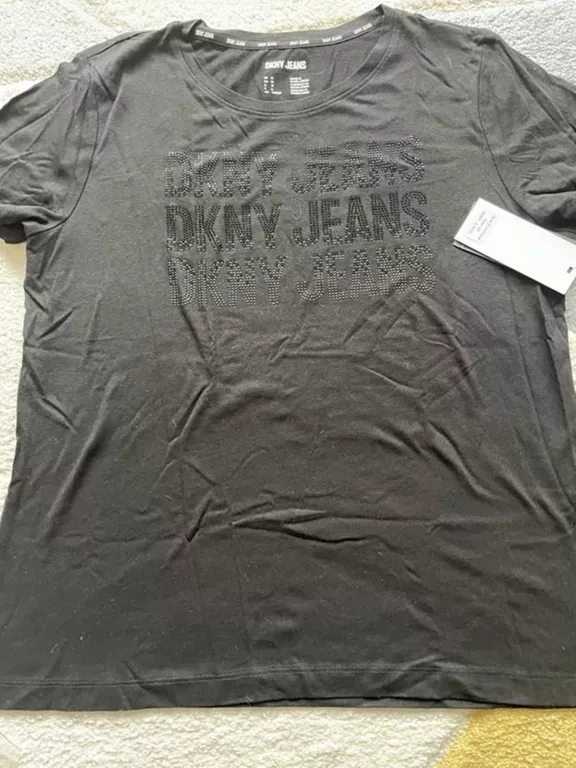 KOSZULKA DAMSKA DKNY CZARNA TSHIRT CZARNA Z METKĄ