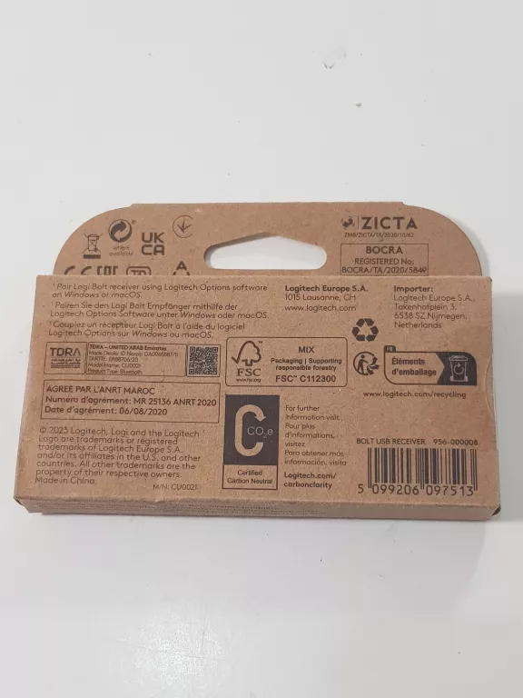 ODBIORNIK LOGITECH USB LOGI BOLT DO UŻYTKU Z WIELOMA URZĄDZENIAMI