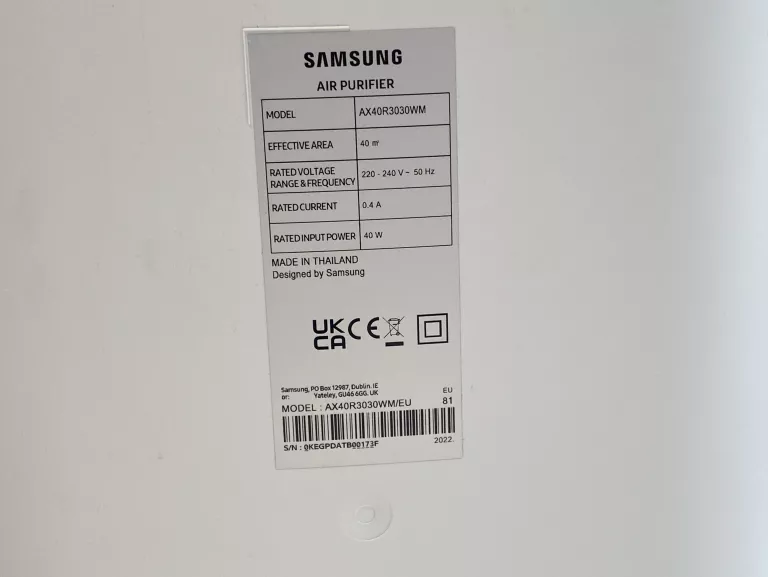 OCZYSZCZACZ POWIETRZA SAMSUNG AX40R3030WM/EU