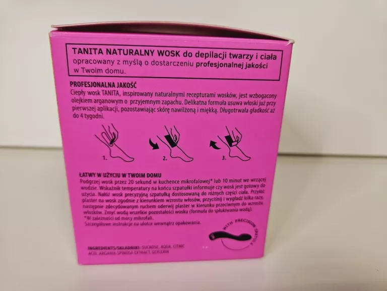 NATURALNY WOSK DO DEPILACJI TWARZY I CAŁA TANITA VEGAN 250ML