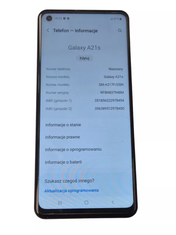 TELEFON SAMSUNG A21S WSZYSTKIE SIECI BEZ BLOKAD
