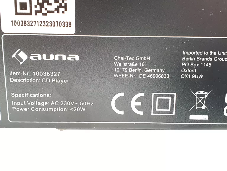 ODTWARZACZ CD AUNA CD-1000 DG CD-R/RW/MP3
