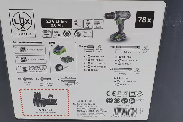 WIERTARKO-WKRĘTARKA LUX TOOLS V-091220