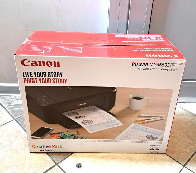DRUKARKA CANON PIXMA MG3650S KOMPLET JAK NOWA!