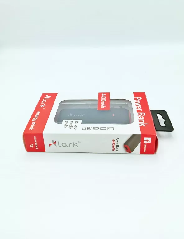 POWERBANK LARK 4400 MAH CZARNY USB B + KABEL USB B