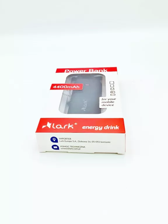 POWERBANK LARK 4400 MAH CZARNY USB B + KABEL USB B