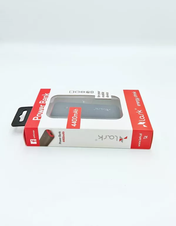 POWERBANK LARK 4400 MAH CZARNY USB B + KABEL USB B