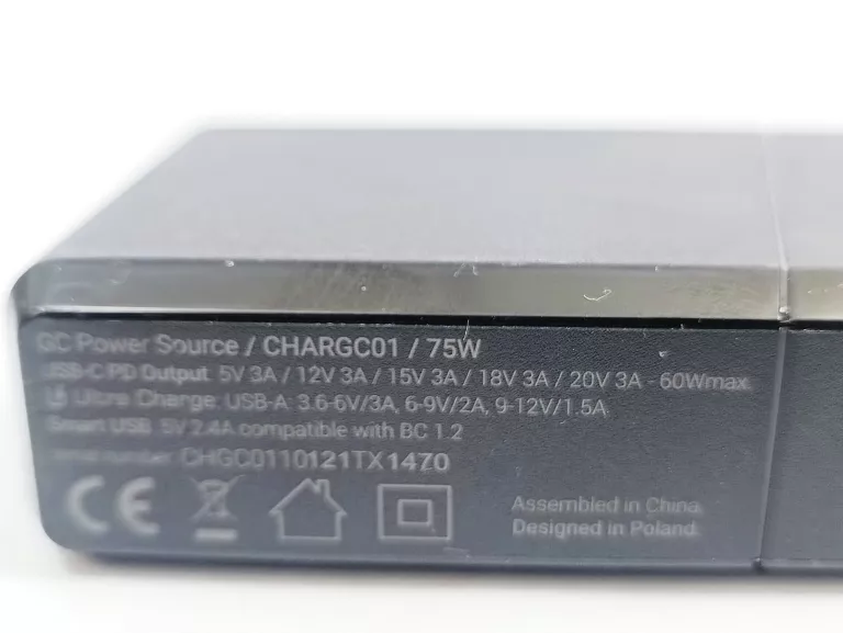 ŁADOWARKA SIECIOWA GREEN CELL POWER SOURCE , USB 3.1 TYP C, USB TYP C 75W