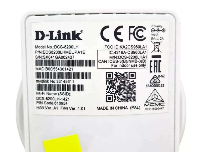 KAMERA MYDLINK HOME HD D-LINK DCS-8200LH HD LED IR DZIEŃ/NOC