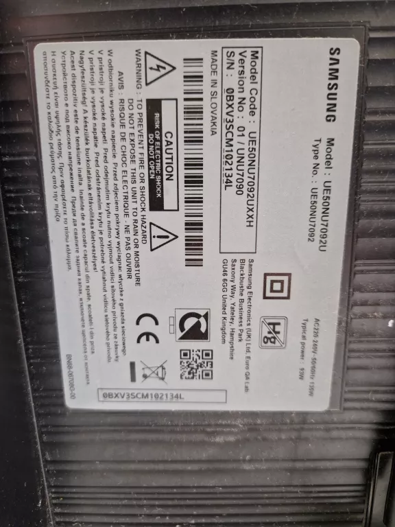 TV SAMSUNG UE50NU7092 KARTON