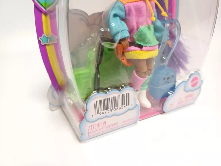 BARBIE EXTRA MINIS LALKA FIOLETOWE WŁOSY HJK66