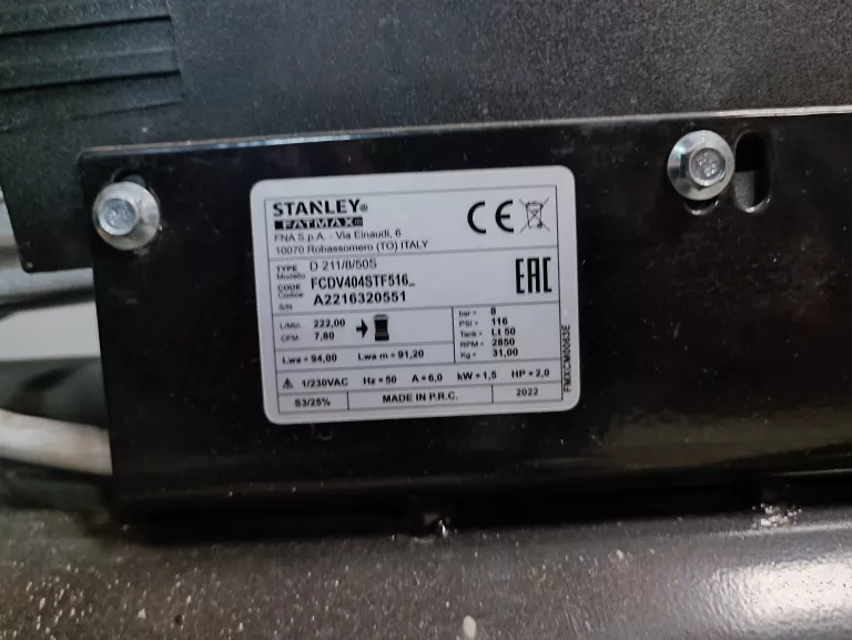 SPRĘŻARKA 50L 8BAR STANLEY FATMAX D211/8/50S
