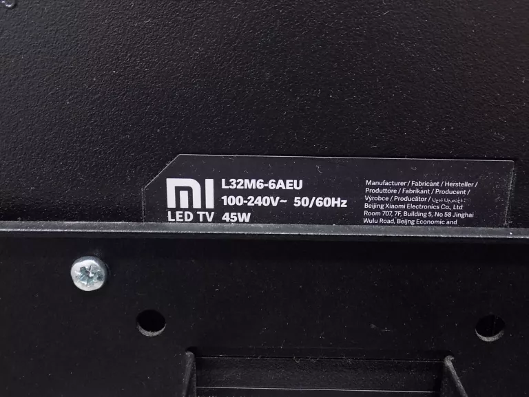 TELEWIZOR XIAOMI MI LED TV P1 32 (L32M6-6AEU) LED HD READY ANDROID TV