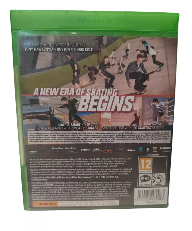 GRA XBOX ONE TONY HAWK;S PRO SKATER 5