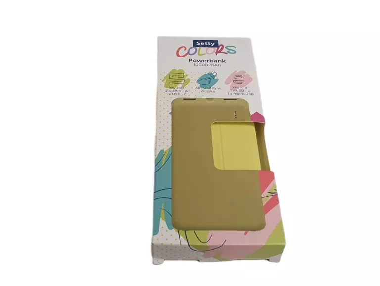 POWERBANK SETTY COLORS 10000 MAH ZIELONY