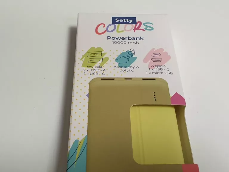 POWERBANK SETTY COLORS 10000 MAH ZIELONY