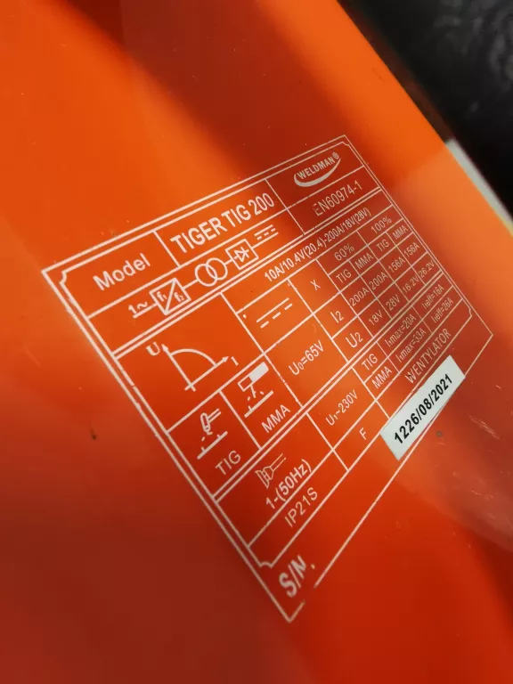 SPAWARKA INWERTOROWA WELDMAN TIGER TIG 200 DC HF PULS