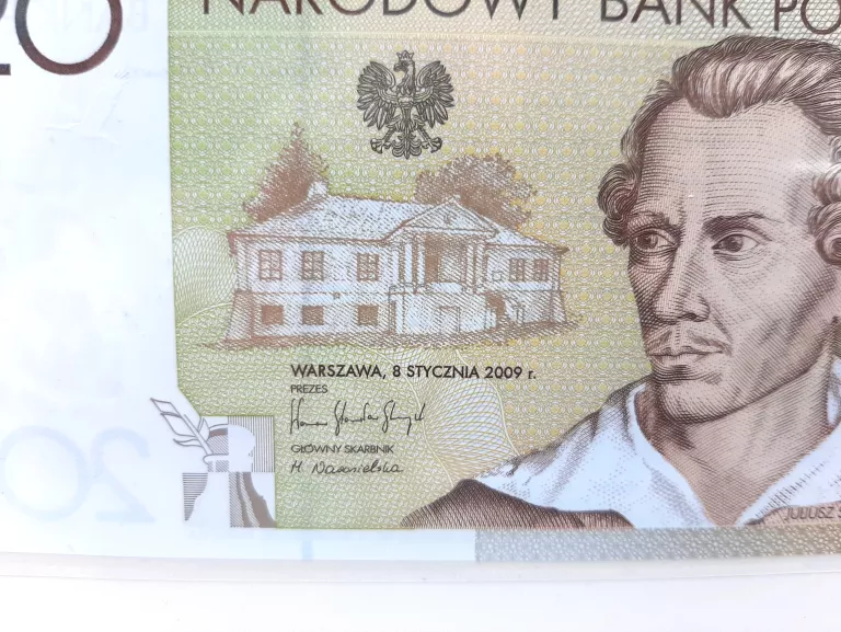 20 ZŁ, BANKNOT - 200. ROCZNICA URODZIN JULIUSZA SŁOWACKIEGO