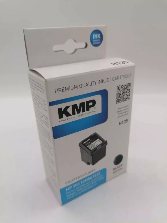 TUSZ/WKŁAD ATRAMENTOWY KMP H135  DO HP 301 BLACK JAK NOWY