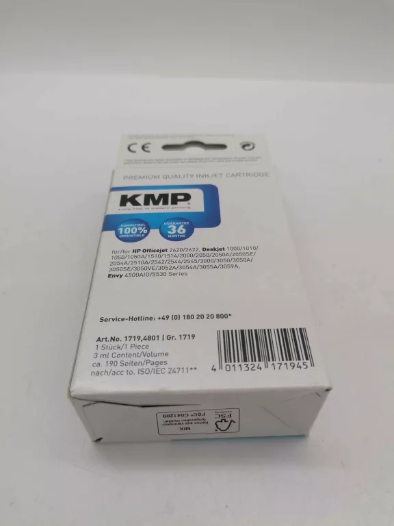 TUSZ/WKŁAD ATRAMENTOWY KMP H135  DO HP 301 BLACK JAK NOWY