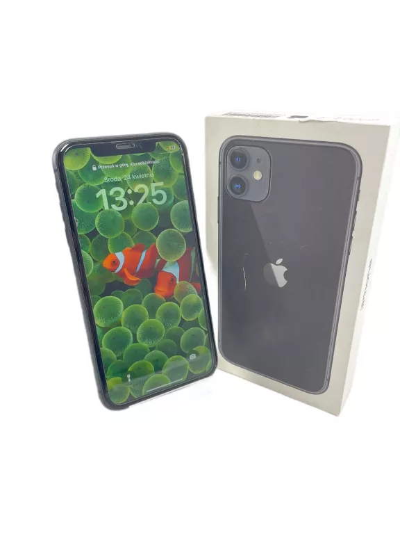 TELEFON APPLE IPHONE 11 64GB CZARNY KONDYCJA BATERII 88%