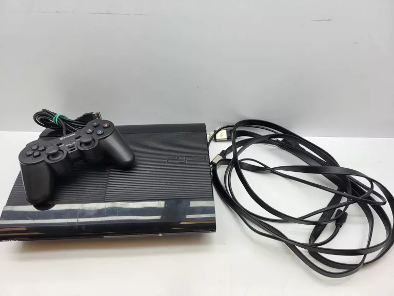 KONSOLA PS3 SUPER SLIM PAD NIEORGINALNY KABEL HDMI I ZASILAJACY