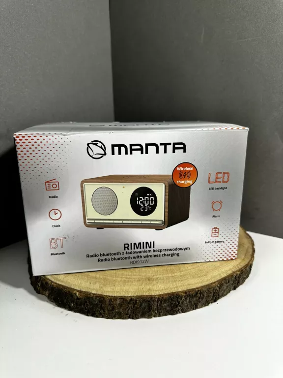 RADIOBUDZIK MANTA RIMINI RDI912W BIAŁY KOMPLET