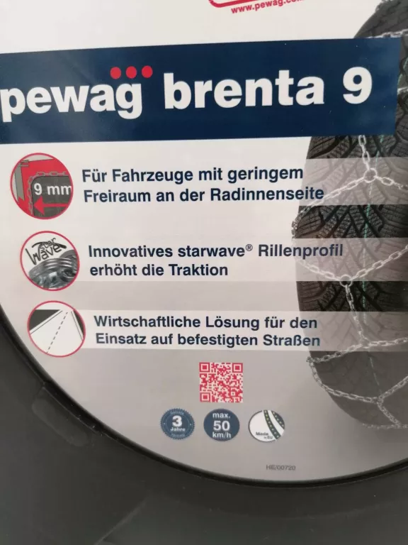 ŁANCUCHY ŚNIEGOWE PEWAG BRENTA 9 JAK NOWY