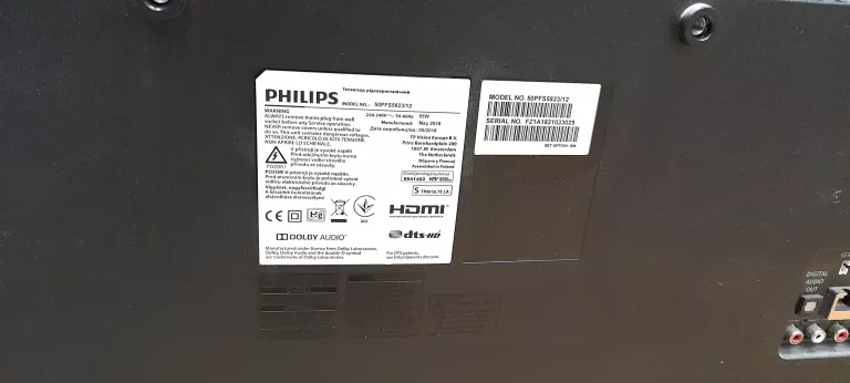 PHILIPS TELEWIZOR LED 50" 50PFS5823/12 SMART TV FAKTURA